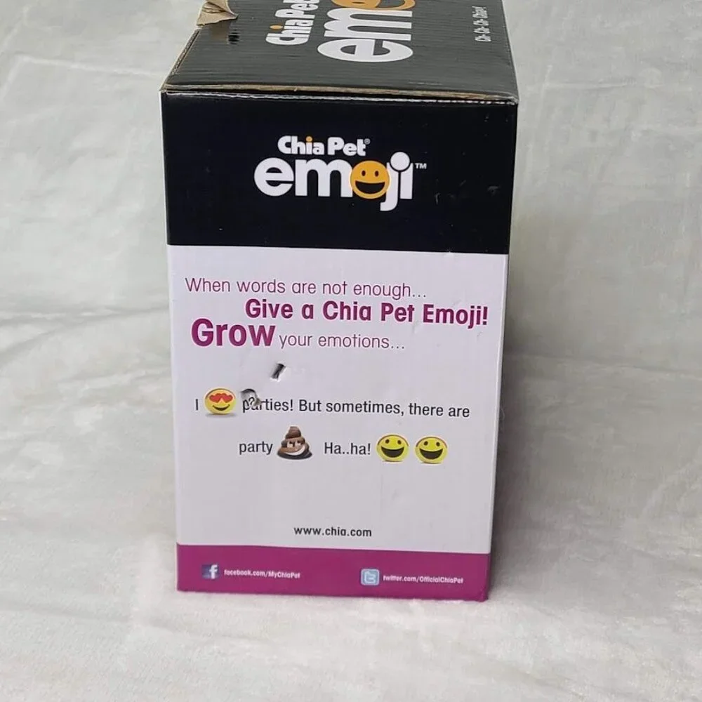 Chia Pet Emoji Poopy W/ Seed Pack Collectible Decorative Planter New Open Box - Picture 6 of 16